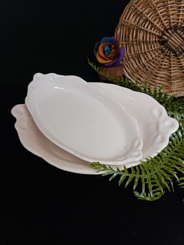 ست دیس سیگل بیضی سرامیکی سفید